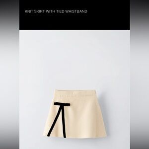 Zara Kids Girls Knit Skirt with Tie EUC Size 11-12